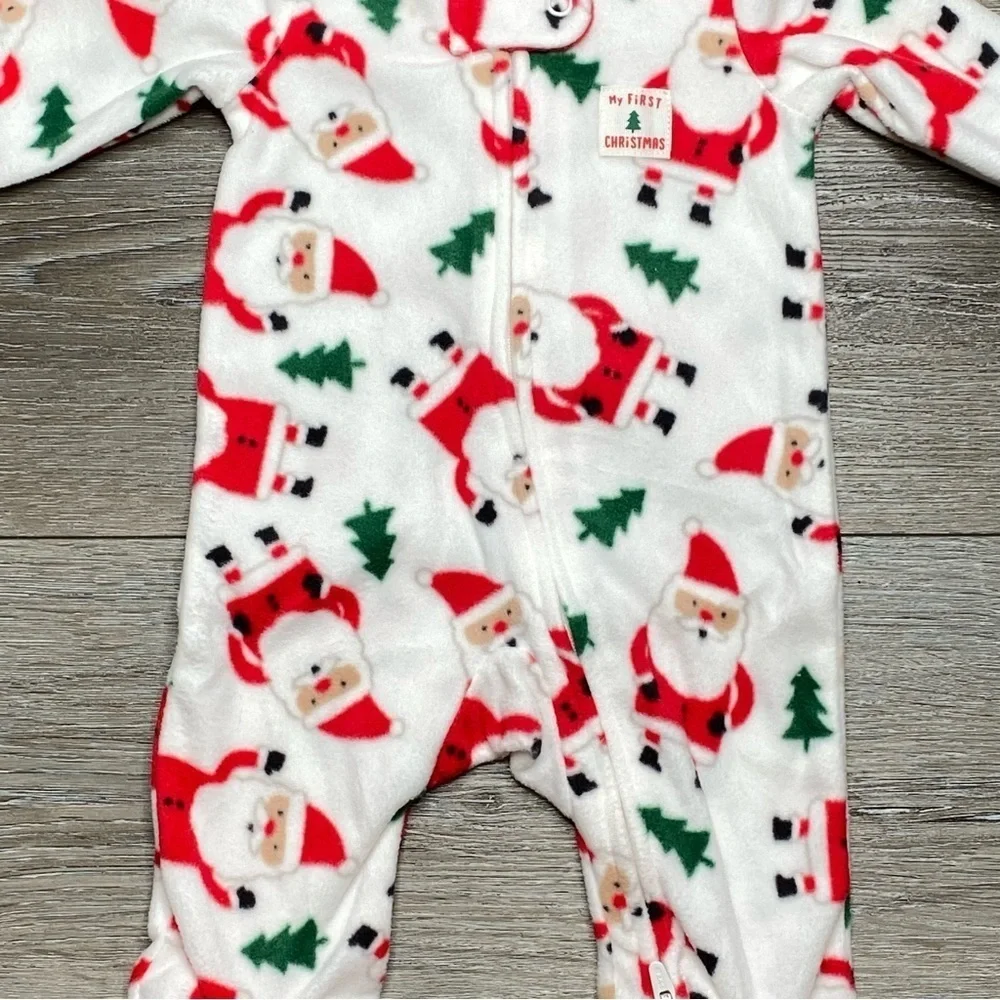 Carter’s Baby Christmas Santa footed Zip Pajama